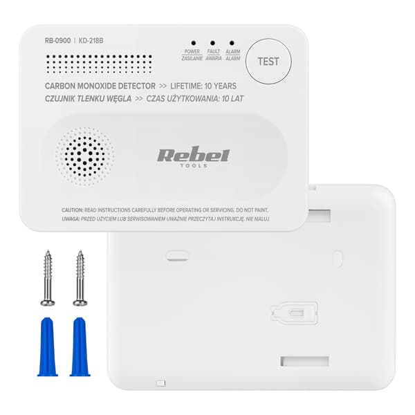 Kolmonoxidsensor KD-218B trådlös batteridriven Rebel