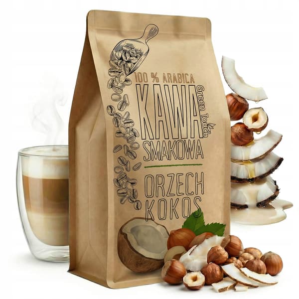 Malen Kaffe smaksatt nöt och kokos 1 kg Green Touch