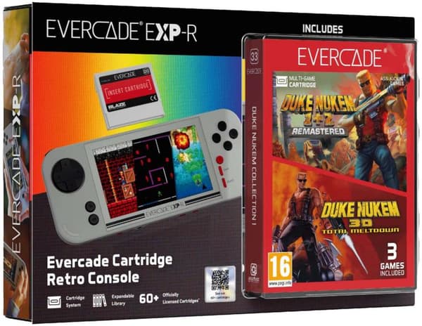 Bärbar konsol EVERCADE EXP-R + Duke Nukem Collection 1 Grå