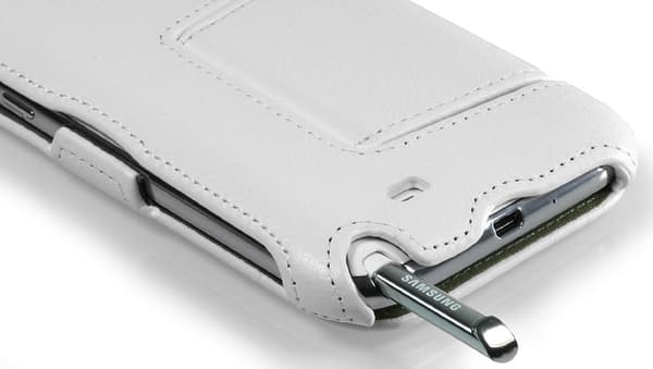 StilGut - Ultratunt läderfodral till Galaxy Note 2 Vitt