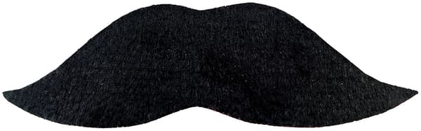 Klassisk sort overskæg retro 1920'er kostume