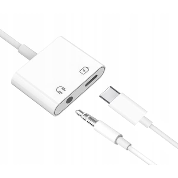 CO2 USB-C MINI JACK 3,5 MM ADAPTER AUX-KABEL TIL SAMSUNG APPLE MED DAC