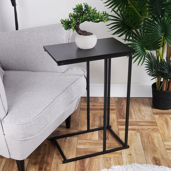 Sort metal sofabord side 40x26x58 cm