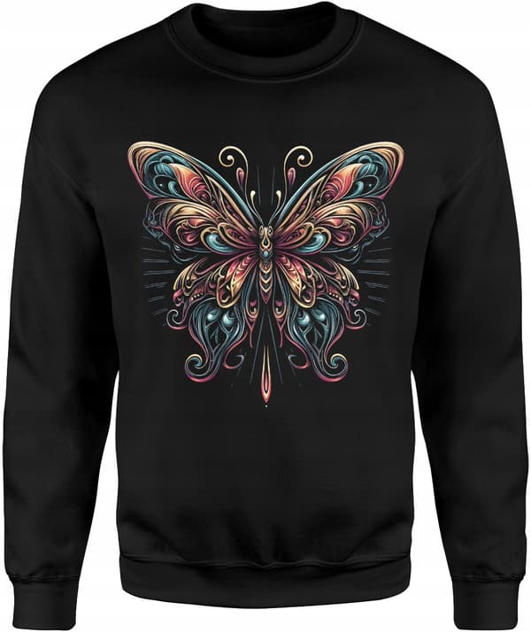 SWEATSHIRT MED SWEATSHIRTPRINT HERREPRINT SORT HERRE SWEATSHIRT L