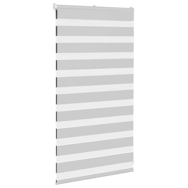 vidaXL Rullgardin Zebra ljusgrå tygbredd 65,9 cm polyester