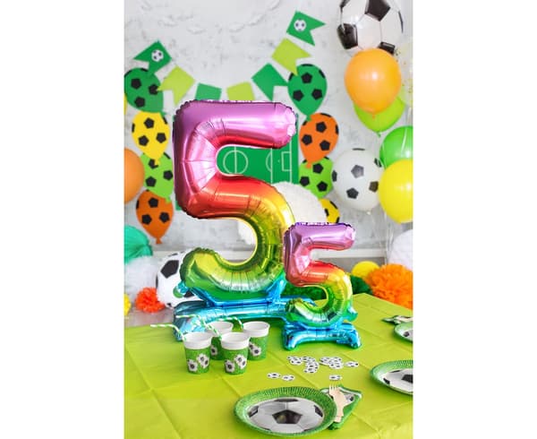 B&C Folioilmapallo Numero 5 Seisova Sateenkaari 74 cm