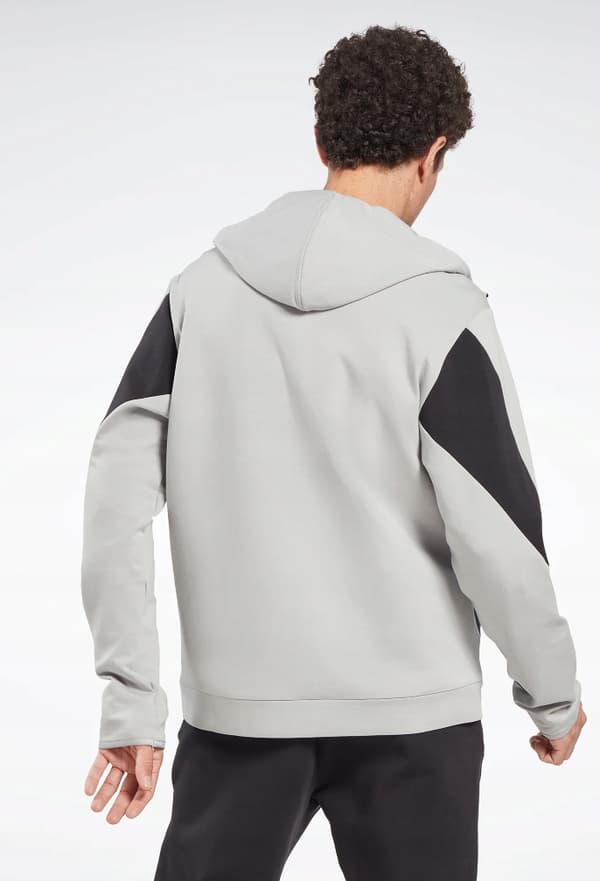 Reebok herrgrå huvtröja långärmad S