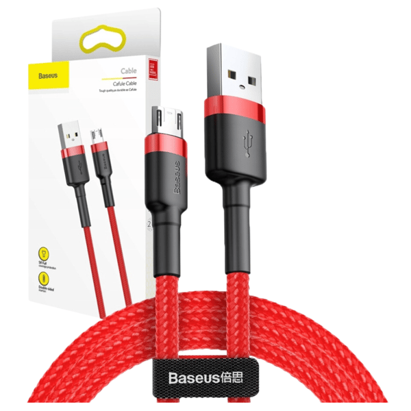 Baseus Cafule USB-Micro USB -kaapeli 1.5A 2m (Punainen)