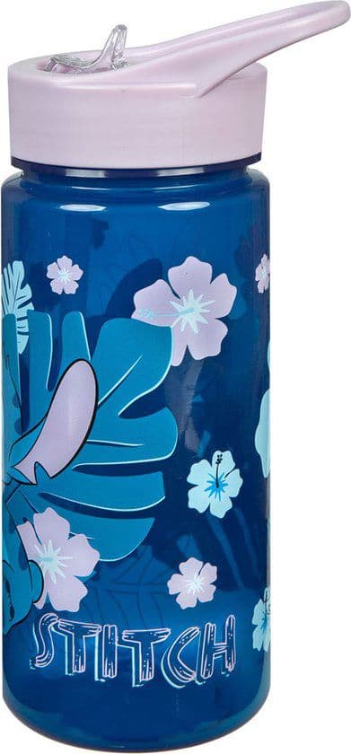 Stitch - 500 ml flaske med sugerørstuds - 2014813