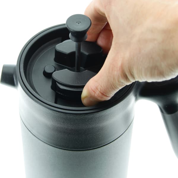 Termokande med stempelinfuser til kaffe og te 1 l sort