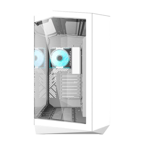 Darkflash DY470 Datorchassi (Vit) + 4 Fläktar