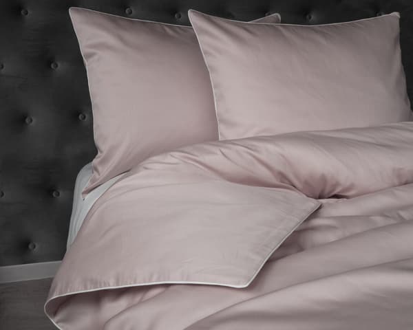 Bäddset i ren bomull 180x200 cm puderrosa premium