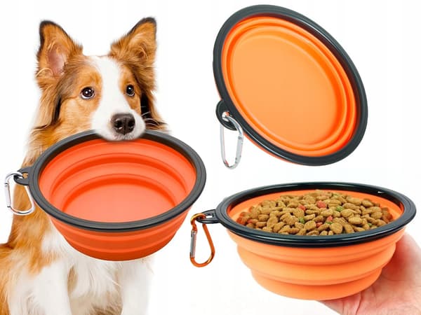 Vikbar hundskål L orange (200) GAB_A