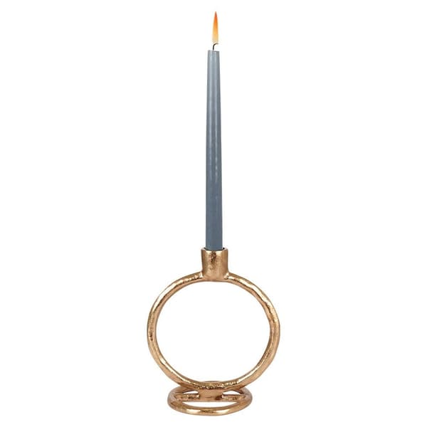 Aluminium lysestage guld 19 cm