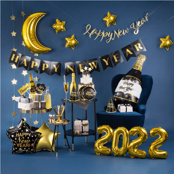 Gott nytt år koppar Nyårsafton Nyår 6 st.