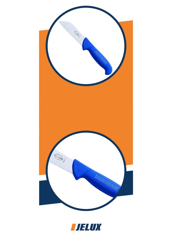 ERGOGRIP fiskkniv, 10 cm, blå