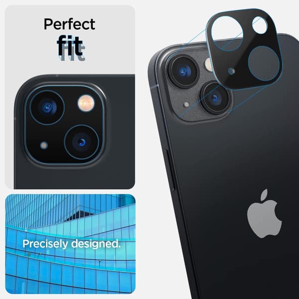2x Glaskamera til Apple iPhone 14/14 Plus, sort, beskyttende og holdbar