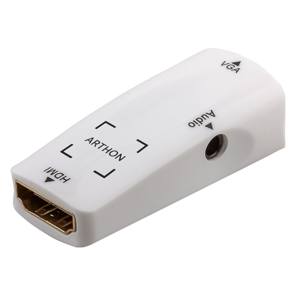 HDMI til VGA konverter med 3,5 mm audio jack adapter