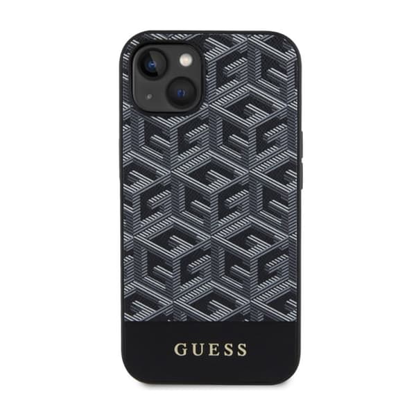 Guess GCube Stripes MagSafe - iPhone 14 Plus -suojakuori (musta)
