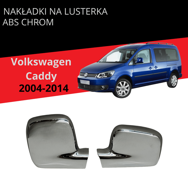 Spejlbeklædning, ABS-plast, krom, Volkswagen Caddy 2004-2014