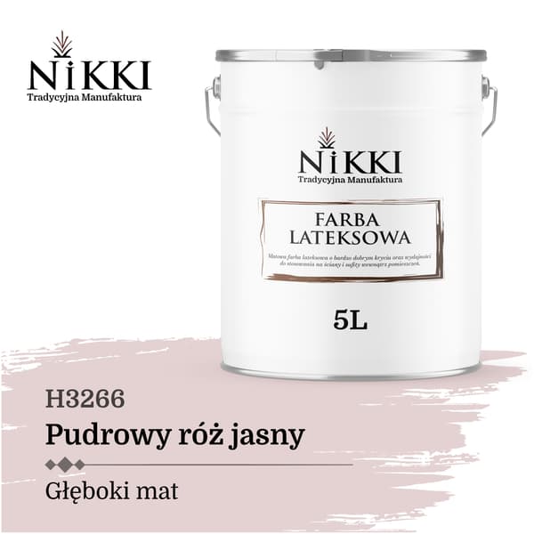 LATEKSISEINÄMAALI VÄRI PÖLYROOSA VAALEA H3266 5L MATTE SEINILLE