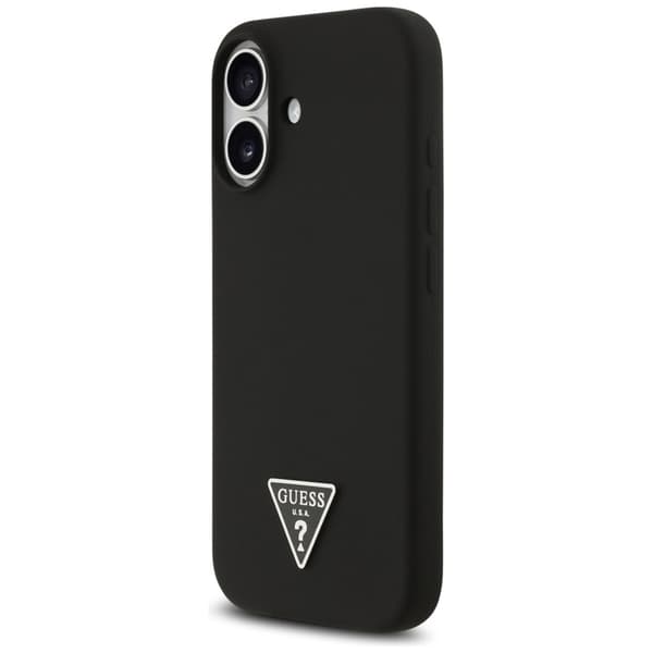 Guess Silikone Trekantet Logo MagSafe - iPhone 17 Etui (Sort)
