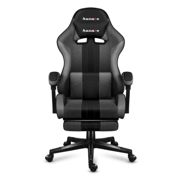 Huzaro Force 4.7 gamingstol, grå, med fotstöd och justering