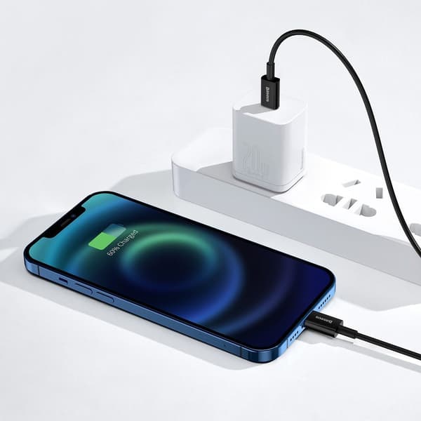 Baseus Superior -sarjan USB-C - Lightning -kaapeli, 20W, PD, 2m (musta)