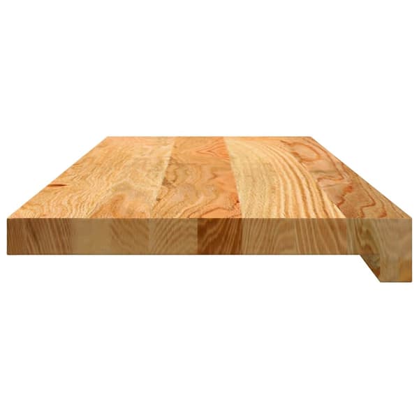vidaXL trappetrin, 4 stk. brun 70x30x2 cm massivt egetræ