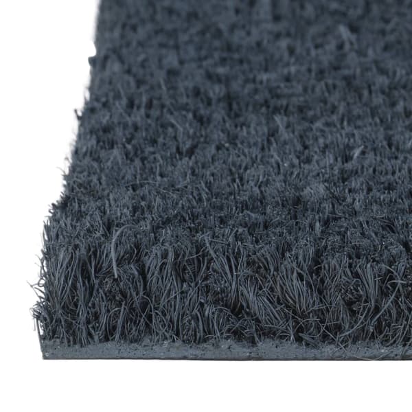 vidaXL Dörrmatta, mörkgrå, halvcirkel, 40x60 cm, kokosfiber