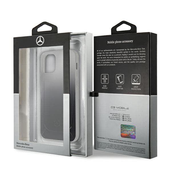 Mercedes MEHCP12SARGBK iPhone 12 mini 5.4 sort/sort hårdt cover Transparent Line