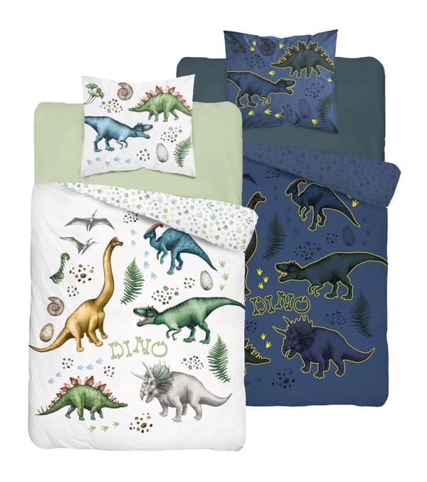 Pimeässä hohtava dinosaurusten vuodevaatesetti 160x200 HIT