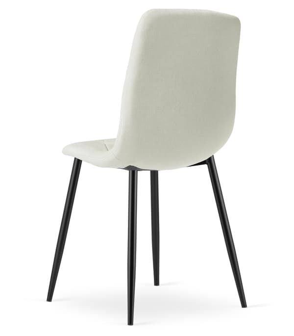 LIBRA stol - beige stof / sorte ben x 1