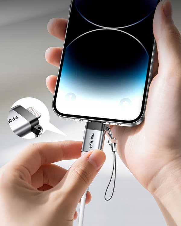 INNOSTYLE ADAPTER USB-A 3.0 TILL LIGHTNING IPHONE IPAD 3A OTG