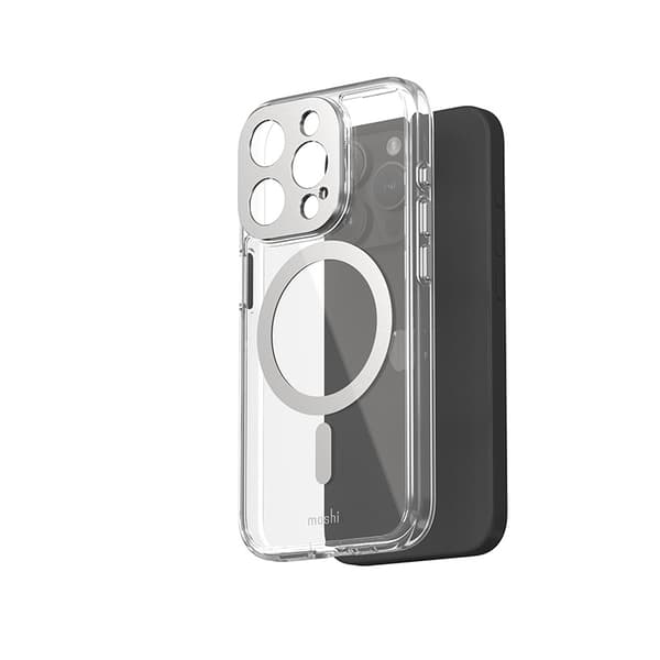 Moshi iGlaze MagSafe - iPhone 15 Pro -kotelo (Luna Silver)