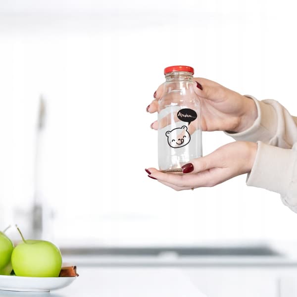 5x Nalle Puh-flaska 330ml med TRYCK JUICEFLASKOR SIRAP MJÖLKFLASKOR