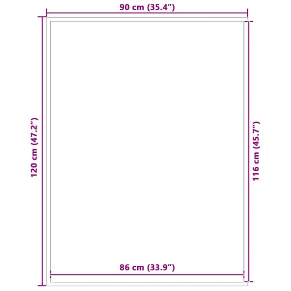 vidaXL Ovimatto Harmaa 90x120 cm