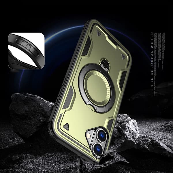 Hybrid Armor Trendy Cover med MagSafe til iPhone 16 Plus - Grøn