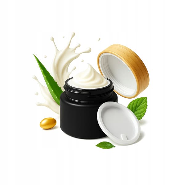 20x Glaskrukker SORT MATT 20g til Creme Balm Kosmetik Glaskrukke