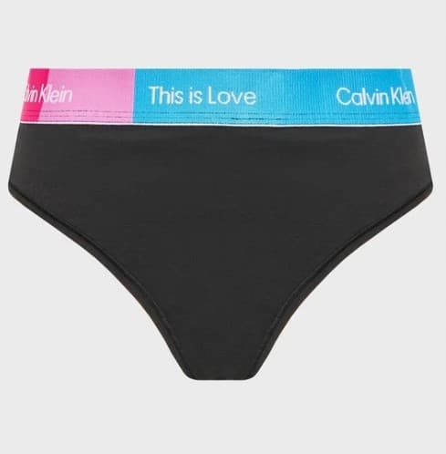CALVIN KLEIN DAME SORTE STRINGTRUSSER MED LOGO XXL 0Z7A4_B* XXL 0_7