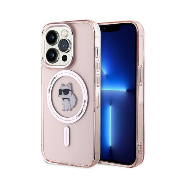 Karl Lagerfeld IML Choupette MagSafe - iPhone 14 Pro cover (lyserød)