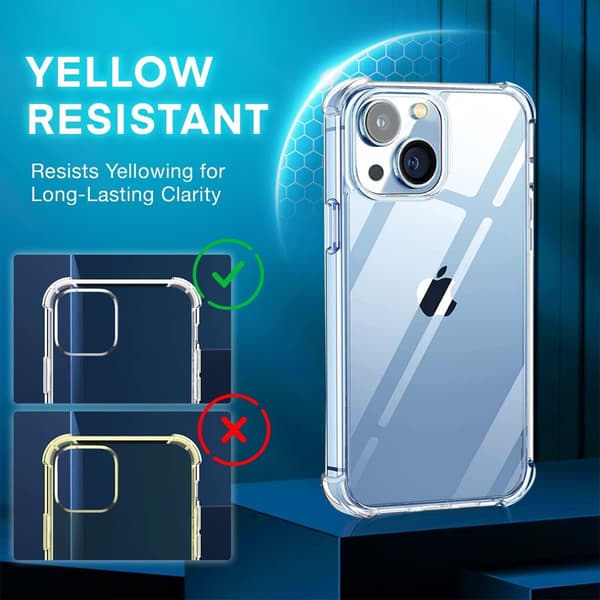 SILIKONEETUIS TIL APPLE IPHONE 14 6,1" TRANSPARENT, FARVELØS, LET