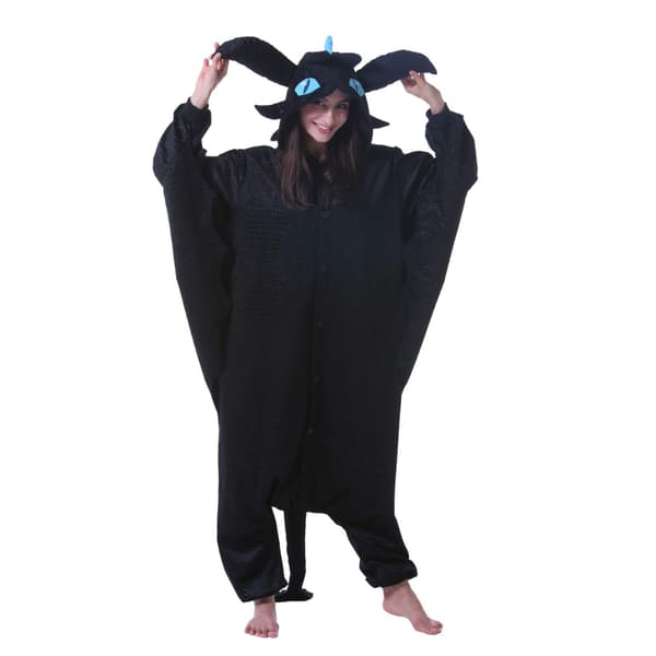 Kigurumi-pyjamas Tandlös Blå M: 155 - 165cm