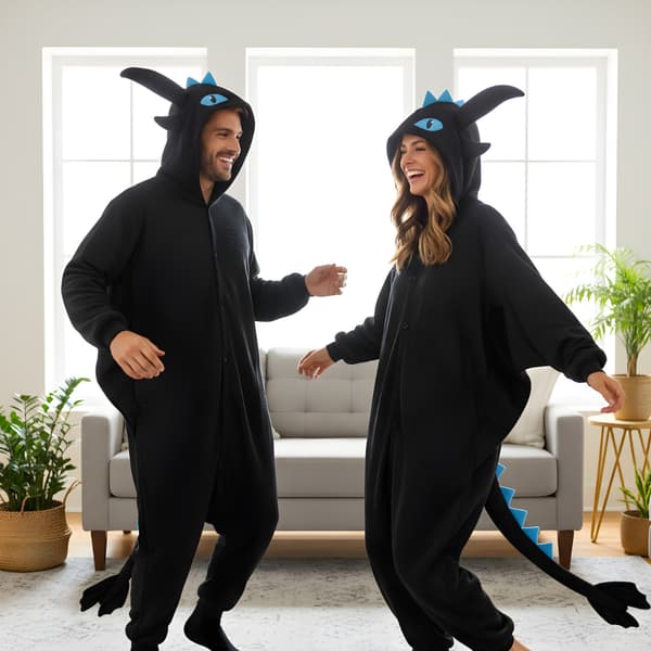 Kigurumi-pyjamas Tandlös Blå XXL 185-195 cm