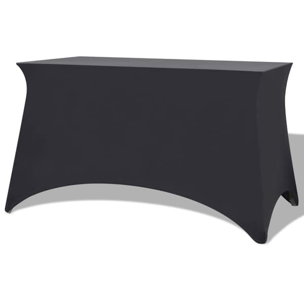 vidaXL Elastiskt bordsöverdrag 120x60,5x74 cm, 2 st, Antracit (Grå)
