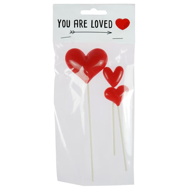Hjerter på en pind Dekorative Valentinsdag 3 stk.