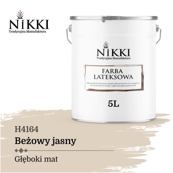Latexväggfärg ljus beige H4164 5L djup matt
