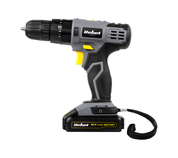 Akkumulator slagboremaskine og skruetrækker bor sæt Rebel Tools