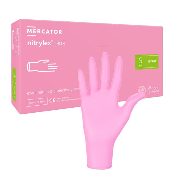 Mercator Nitrylex Pink nitriilikäsineet S 100 kpl