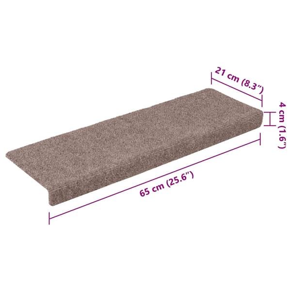 vidaXL Trappsteg, 10 st, bruna, 65x21x4 cm